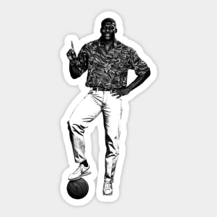 Larry Johnson || Vintage Pencil Drawing Sticker